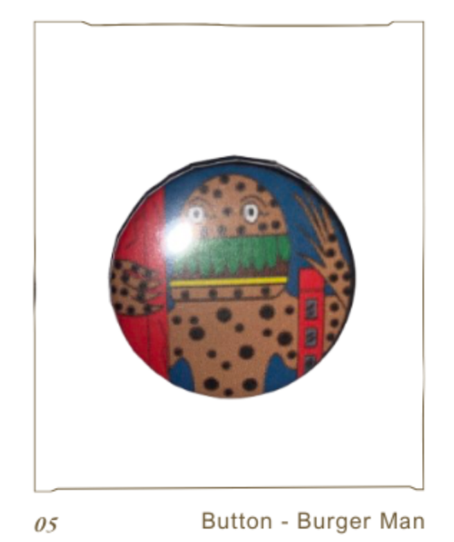 Burger Man - Button